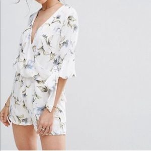 Boohoo white romper